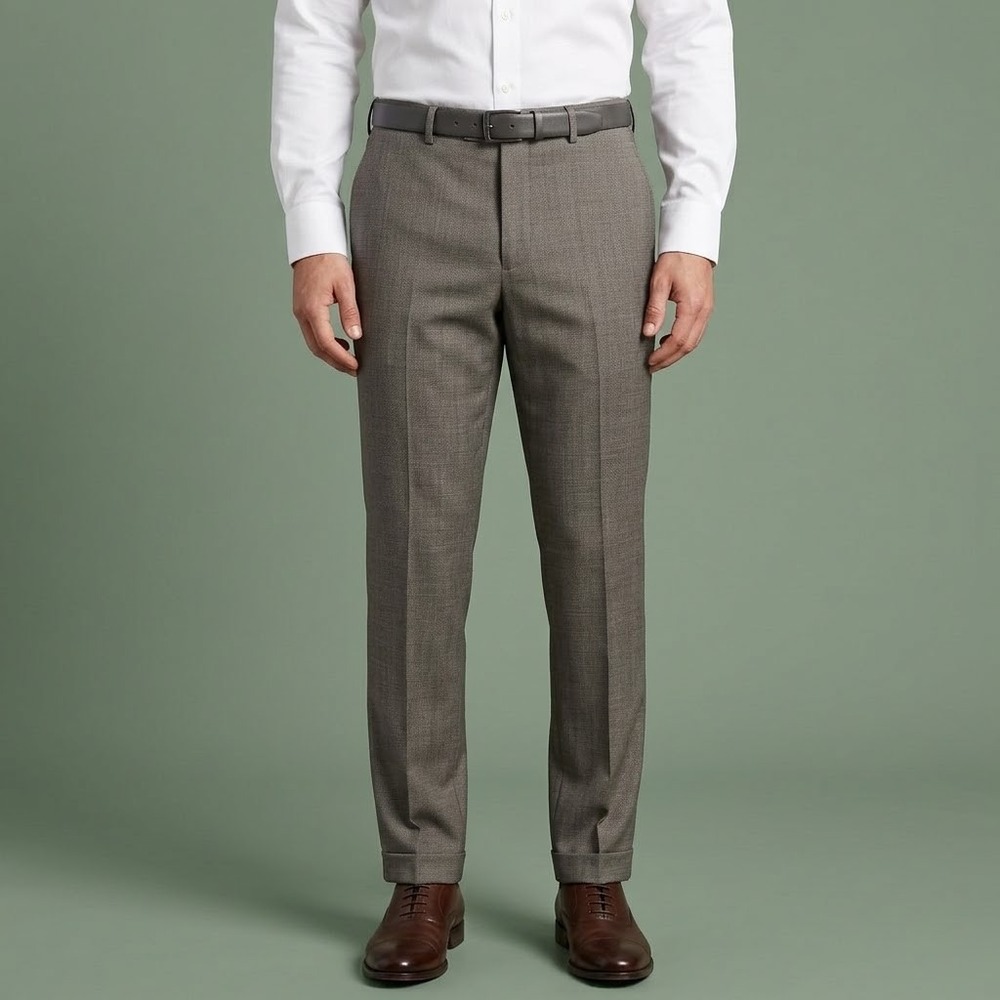 Banana Republic Tailored Slim Suit Pants Mens 36x30 Grey Wool Blend EUC